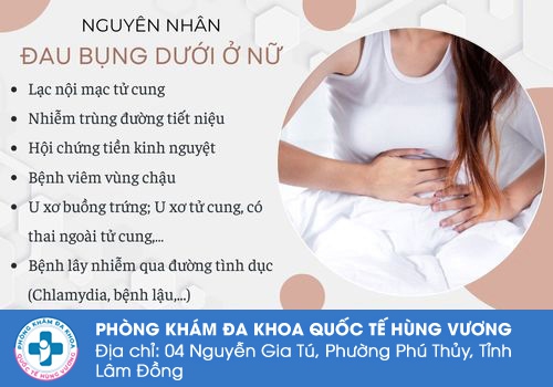 Những nguyên nhân gây đau bụng dưới ở nữ.