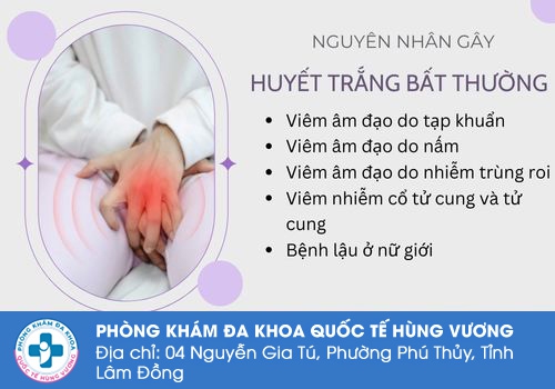 Một số nguyên nhân gây huyết trắng ra nhiều bất thường.